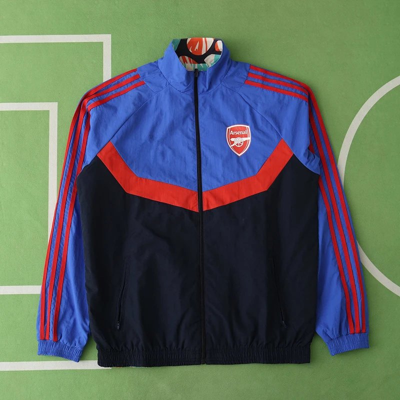 2425 Arsenal Blue & Orange-Green Reversible Jacket (Customization notes must be left at checkout; messages are not accepted)