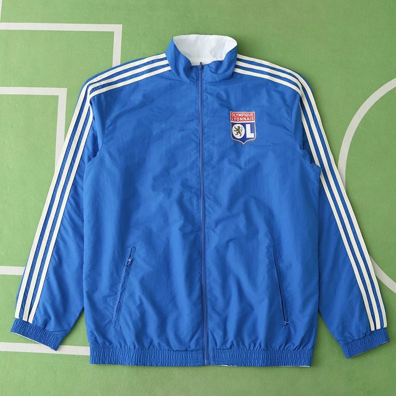 2425 Lyon White and Blue Reversible Jacket (Please leave customization details in your order note; messages will not be accepted)