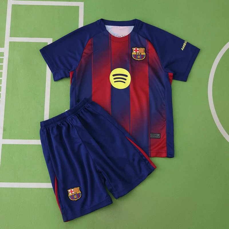 2526 Barcelona Home Kids Jersey (Customization info must be noted in order, messages are not accepted)