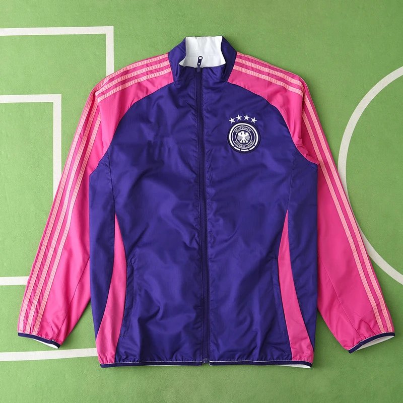 2425 Germany White & Purple Reversible Jacket (Customization notes must be added at checkout; messages do not count)