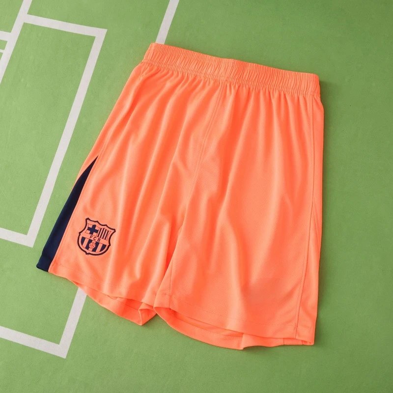 2526 Barcelona Away Orange Shorts (Please note customization details when placing your order; messages do not count)
