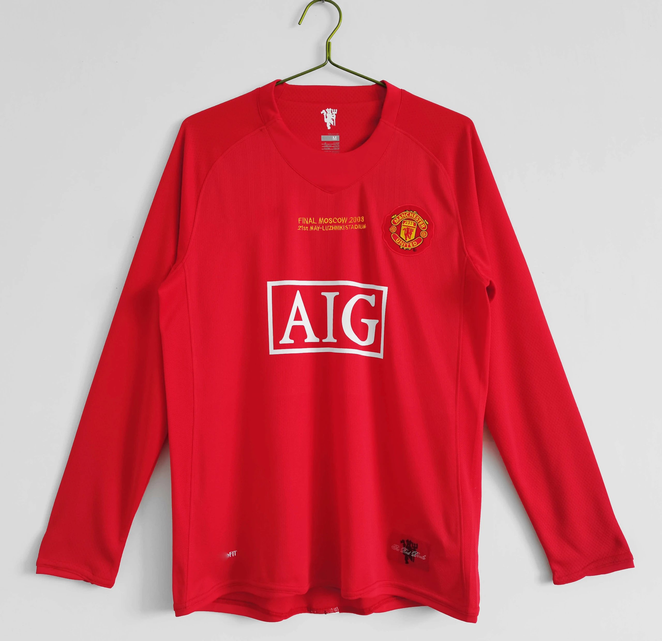 0708 Manchester United home Champions League edition long sleeved Thai version (please note customization information when placing the order, do not read messages) (please note customization information when placing the order, do not send private messages)