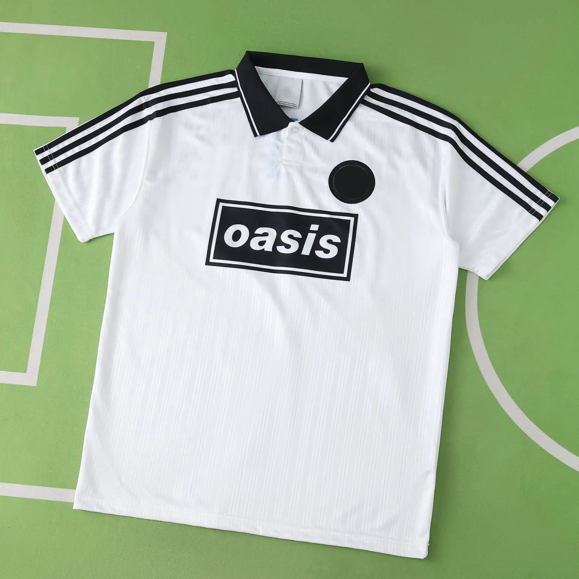 2526 Oasis Band White and Black Collar T-shirt (Please note customization information when placing the order, sending messages does not count)