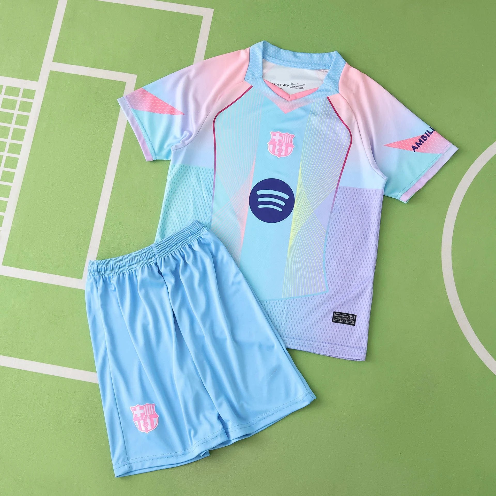 2526 Barça Blue-Pink Special Edition Kids' Clothing (Please leave customization details in the order notes, messages do not count)