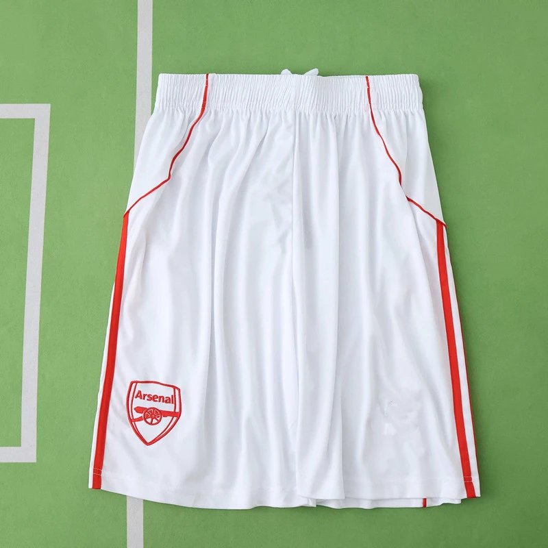 2526 Arsenal Home White Shorts (Customization info must be noted in order notes; messages do not count)