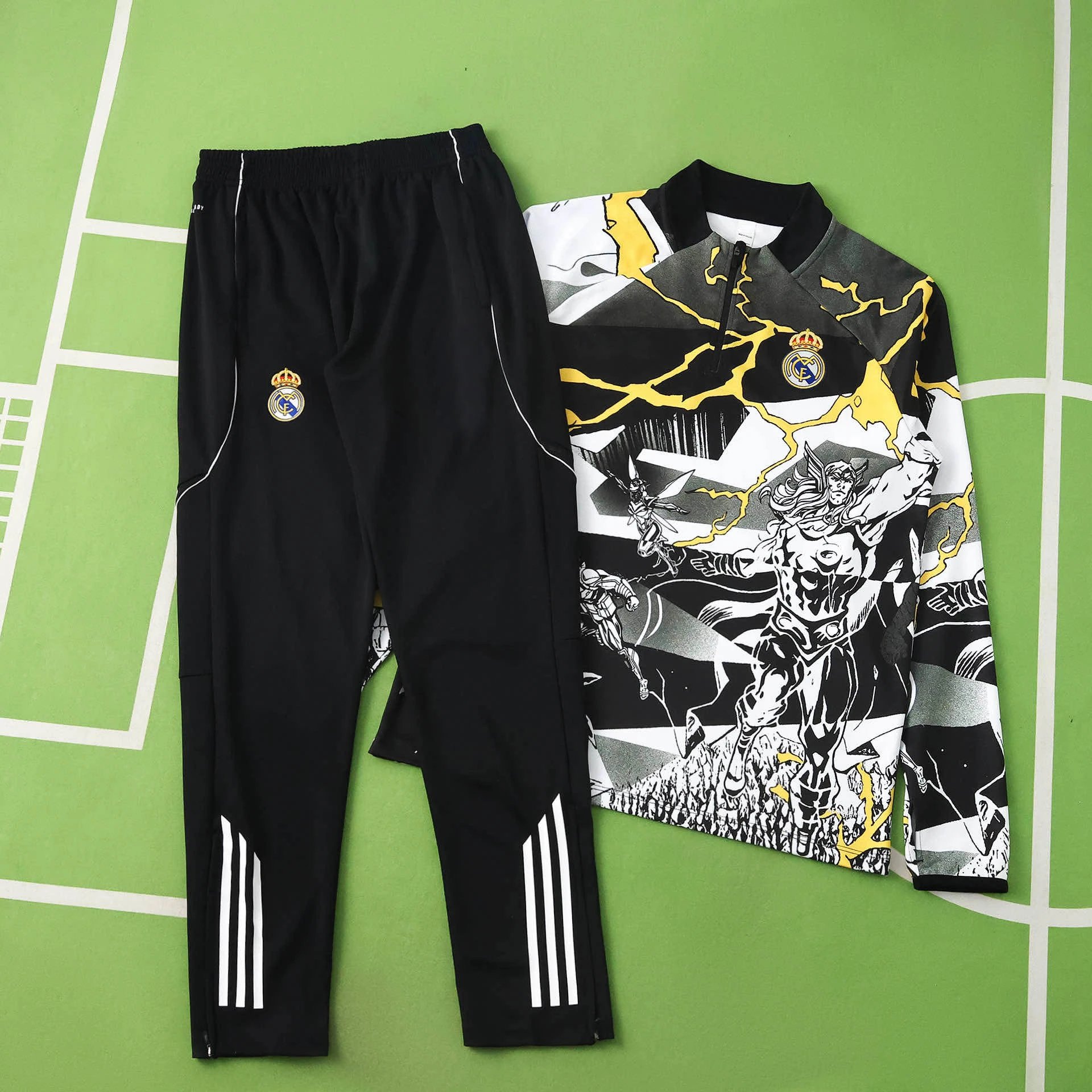 2526 Real Madrid Marvel Training Suit Half-Zip Set