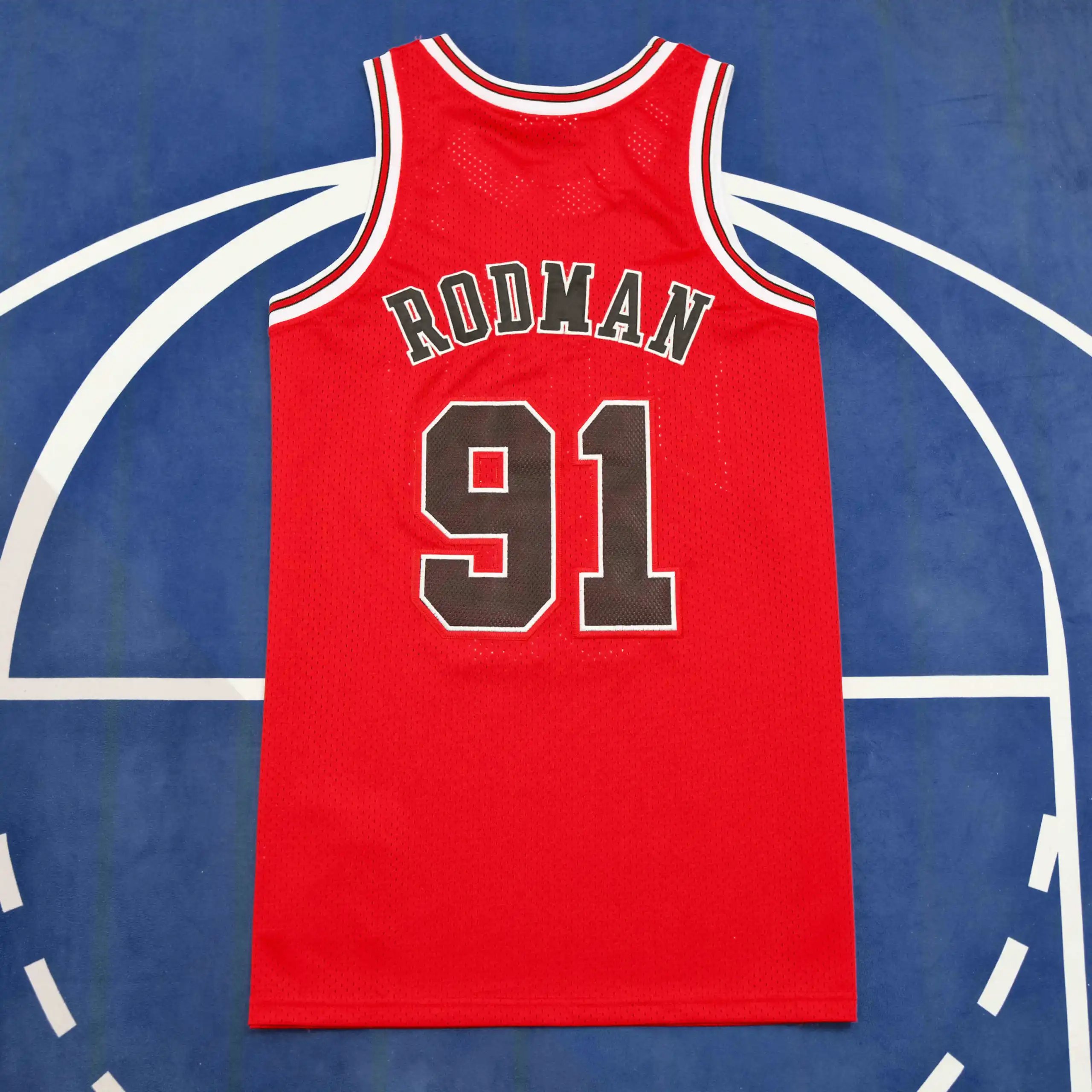 NBA Chicago Bulls 91# Rodman (Please note customization info when placing order, messages do not count)