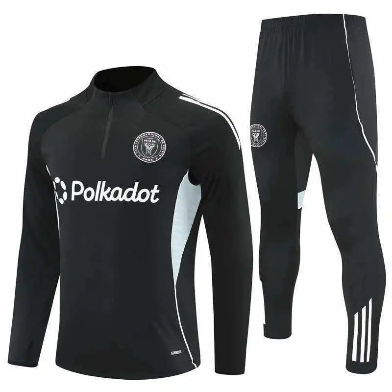 2526 Miami Black Half-Zip Training Set (Please leave customization requests in order notes; messages will not be accepted)