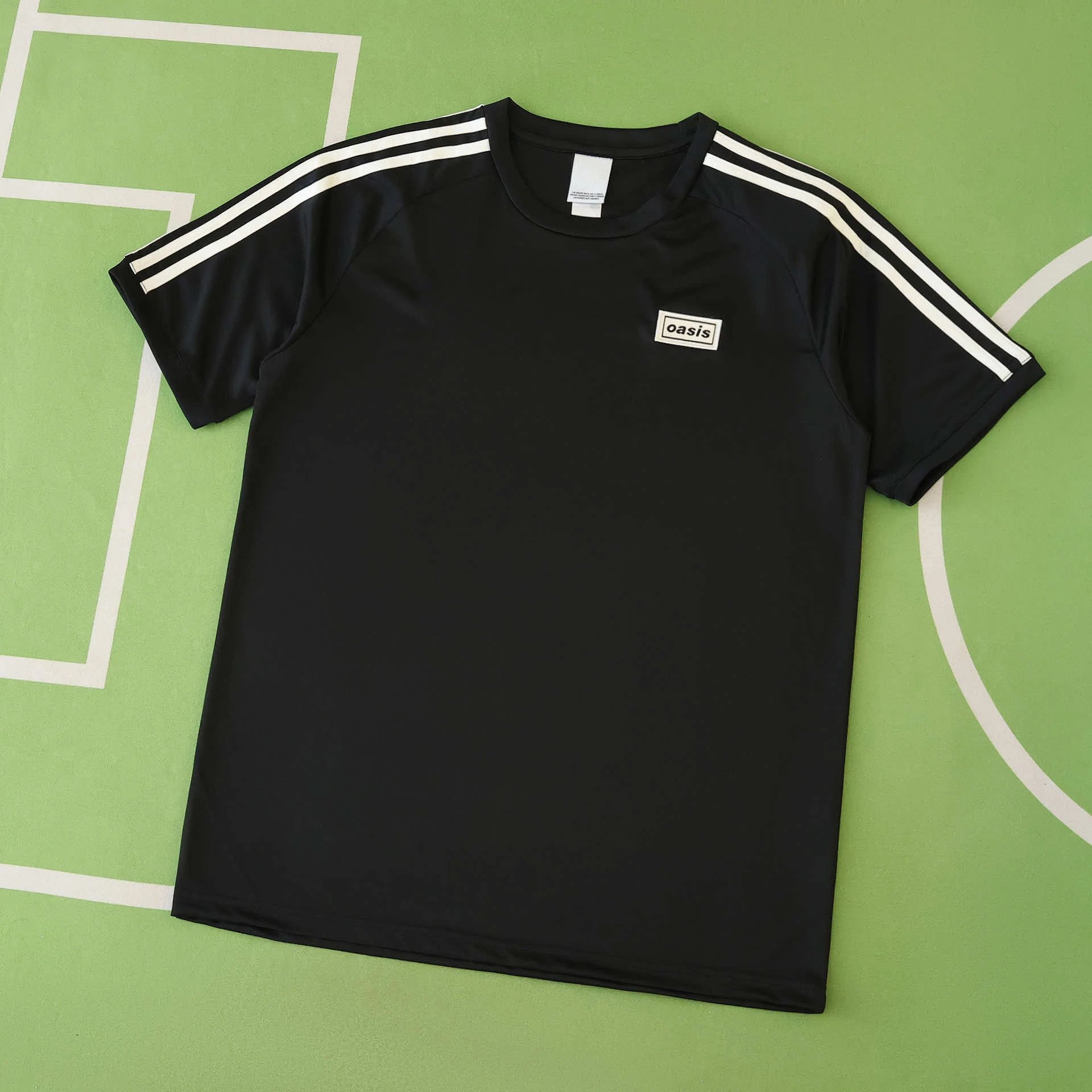 2526 Adidas OASIS Collaboration Black T-Shirt (For customization, please leave a note when placing your order; messages will not be accepted)