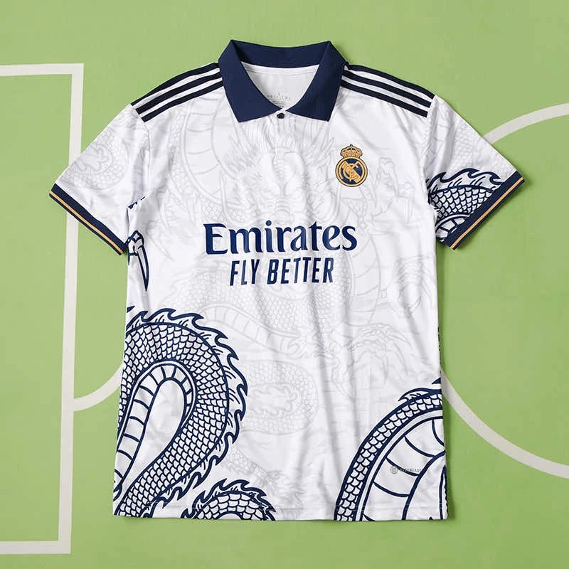 23-24 Real Madrid Chinese Dragon White Commemorative Edition Thai Version (Please note customization info when placing order, messages will not be checked)