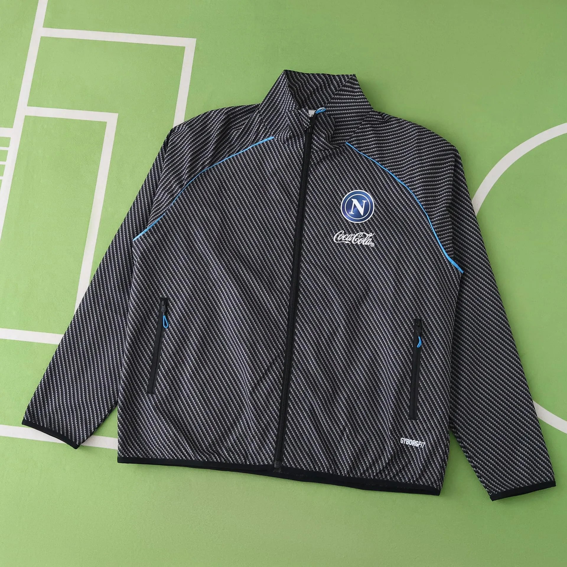 2526 Naples black grey training coat windbreaker (please note customization information when placing the order, messages are not included)