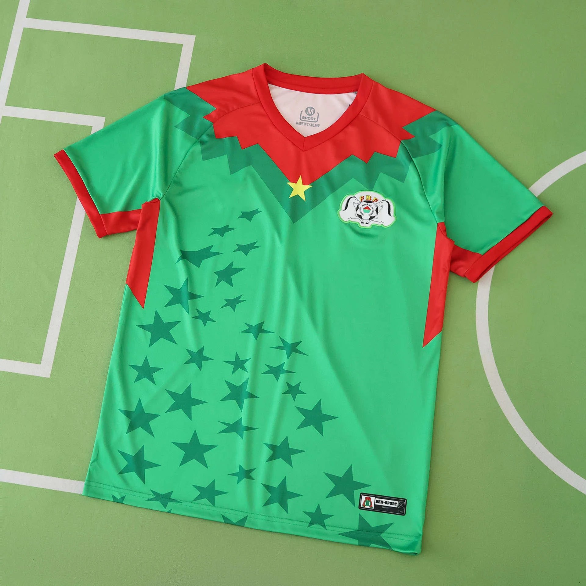 2526 Burkina Faso Home Green Thai Version (For customization info, please leave a note when placing your order; sending a message does not count)