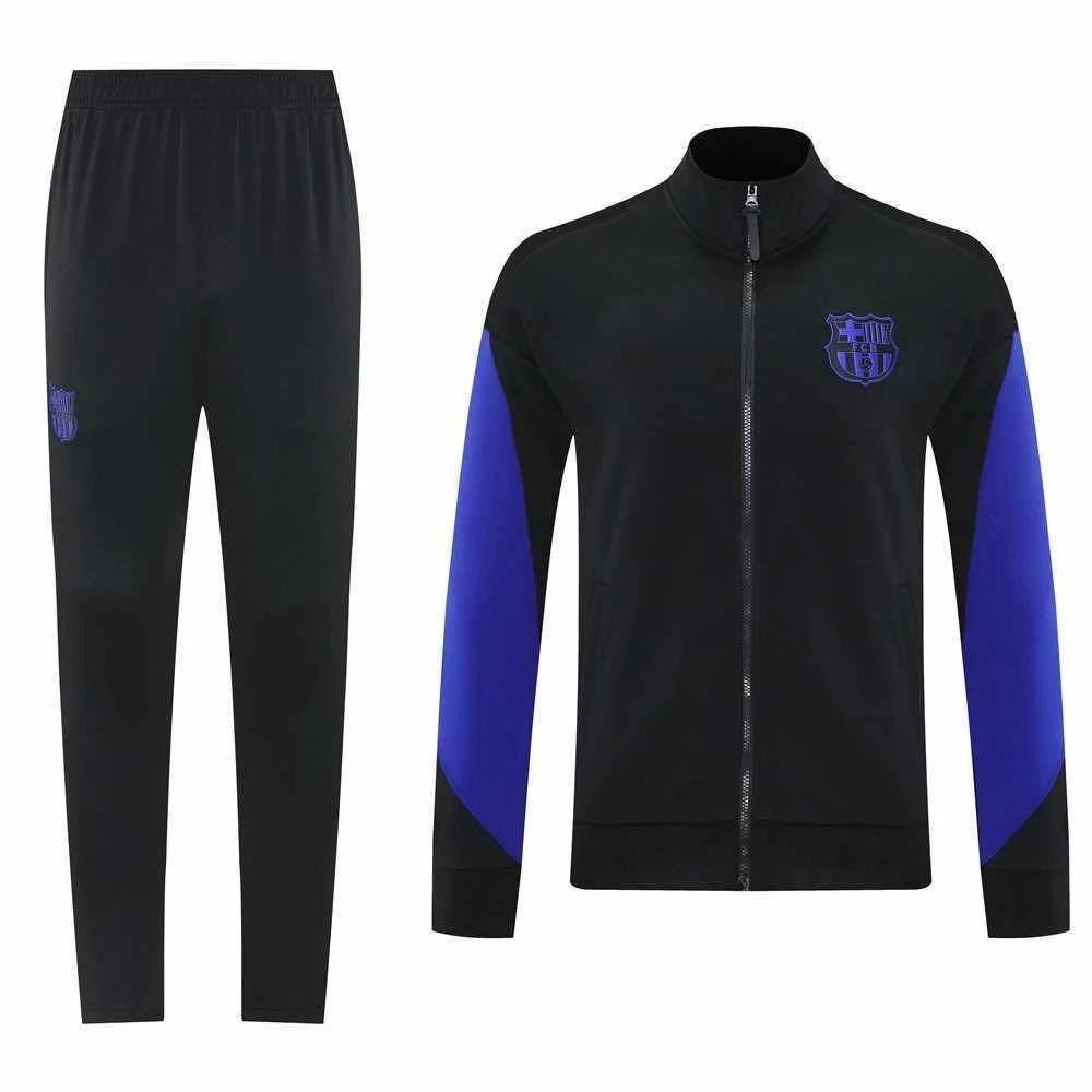 2526 Barcelona Black and Purple Arm Training Jacket Set (Please note customization information when placing the order, messages are not included)