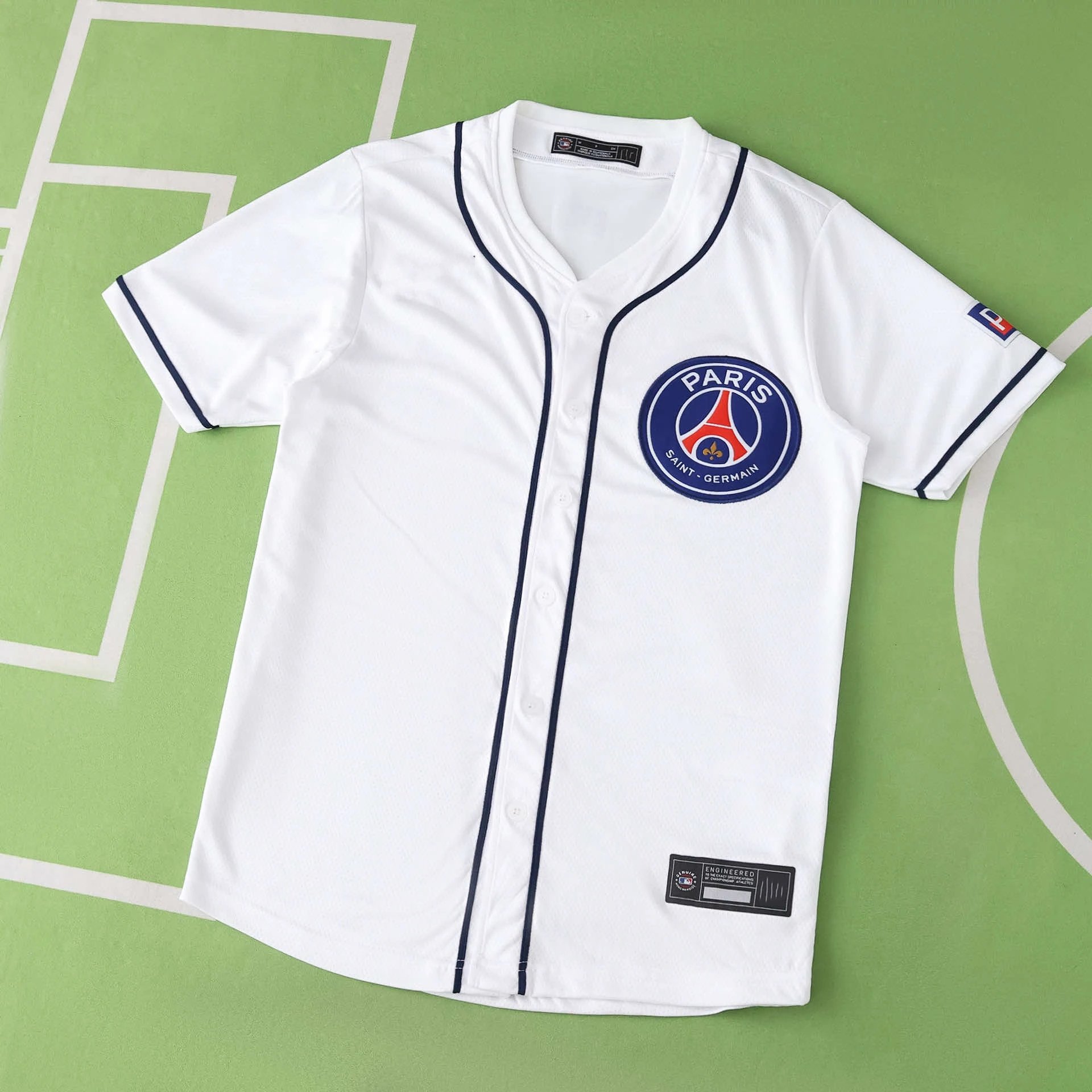 2526 Paris White Baseball Jersey T-Shirt (For customization info, please leave a note at checkout; messages are not accepted)