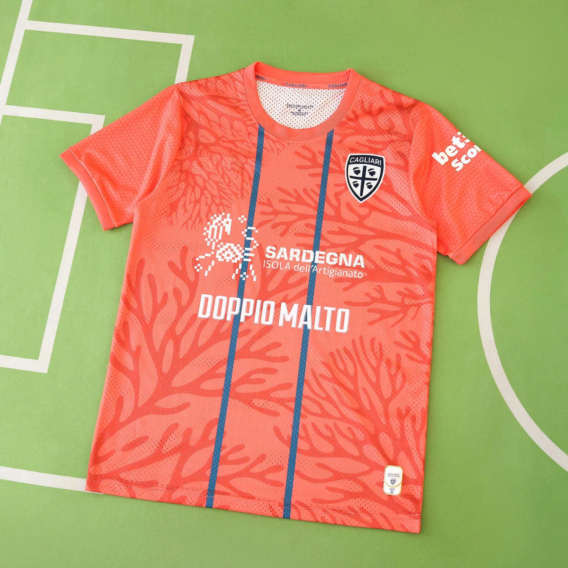 2526 Cagliari Second Away Orange Red Thai Version (Please note customization info when placing order, messages do not count)