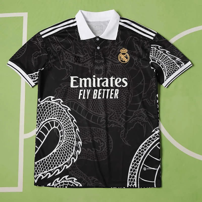 2324 Real Madrid Chinese Dragon Black Commemorative Edition Thai Version (Please leave customization info in the order notes, messages will not be checked)