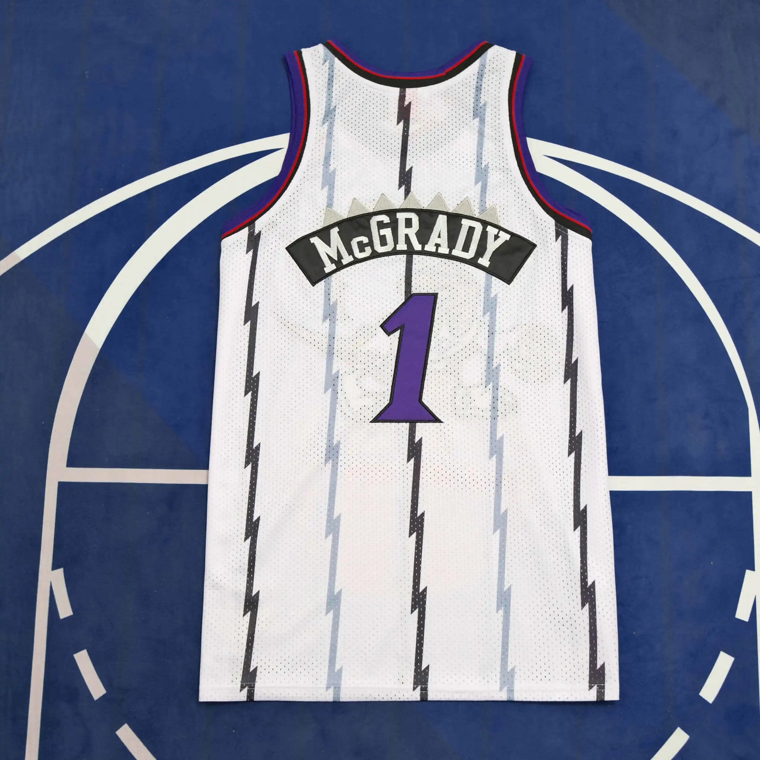 NBA Toronto Raptors #1 McGrady (Please leave customization notes when placing the order; messages are not accepted)