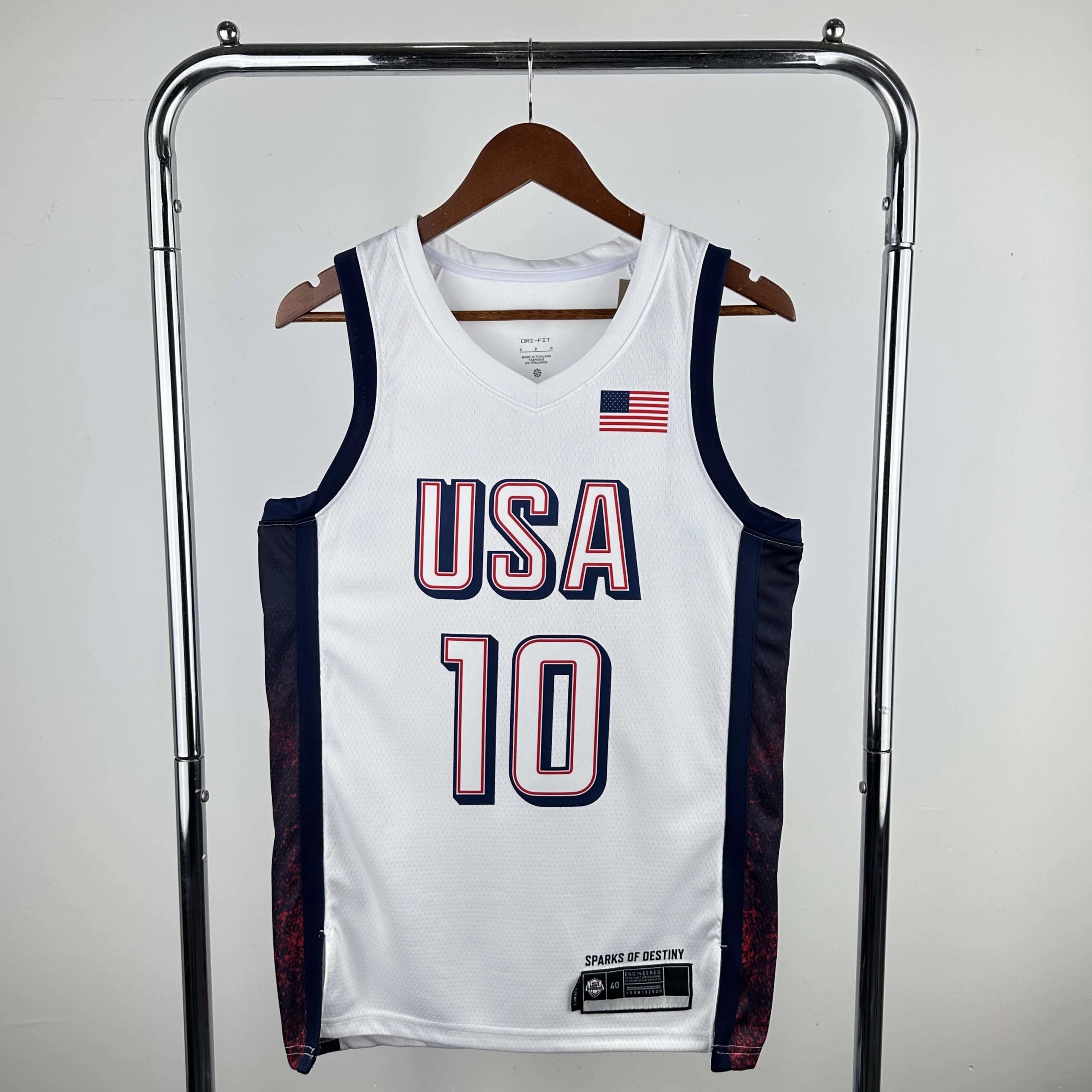2024 USA National Team White 10 Tatum (Please note customization info when placing order, messages do not count)