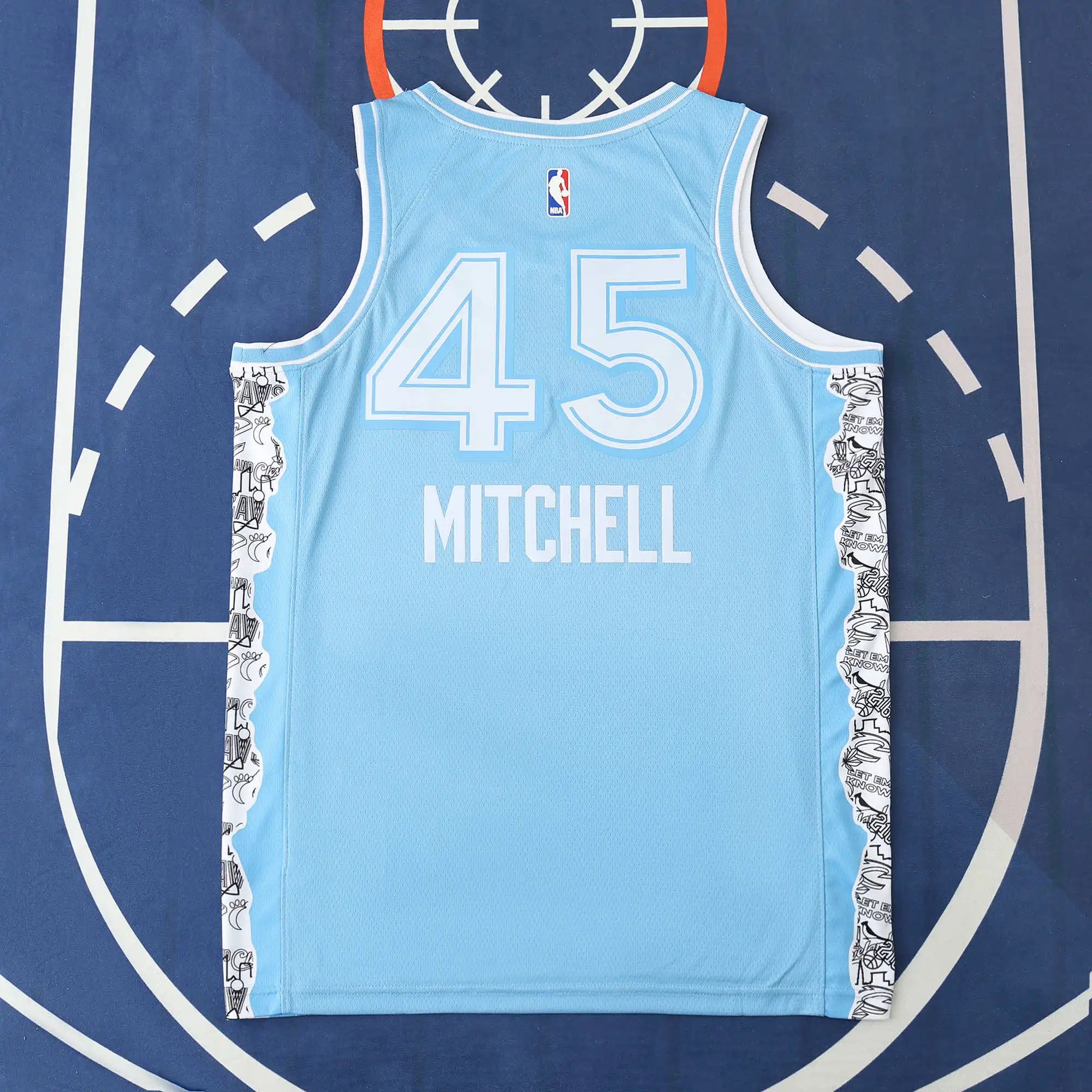 2425 NBA Cleveland Cavaliers 45# MICHELL (For customization, please leave a note when placing your order; do not send private messages)