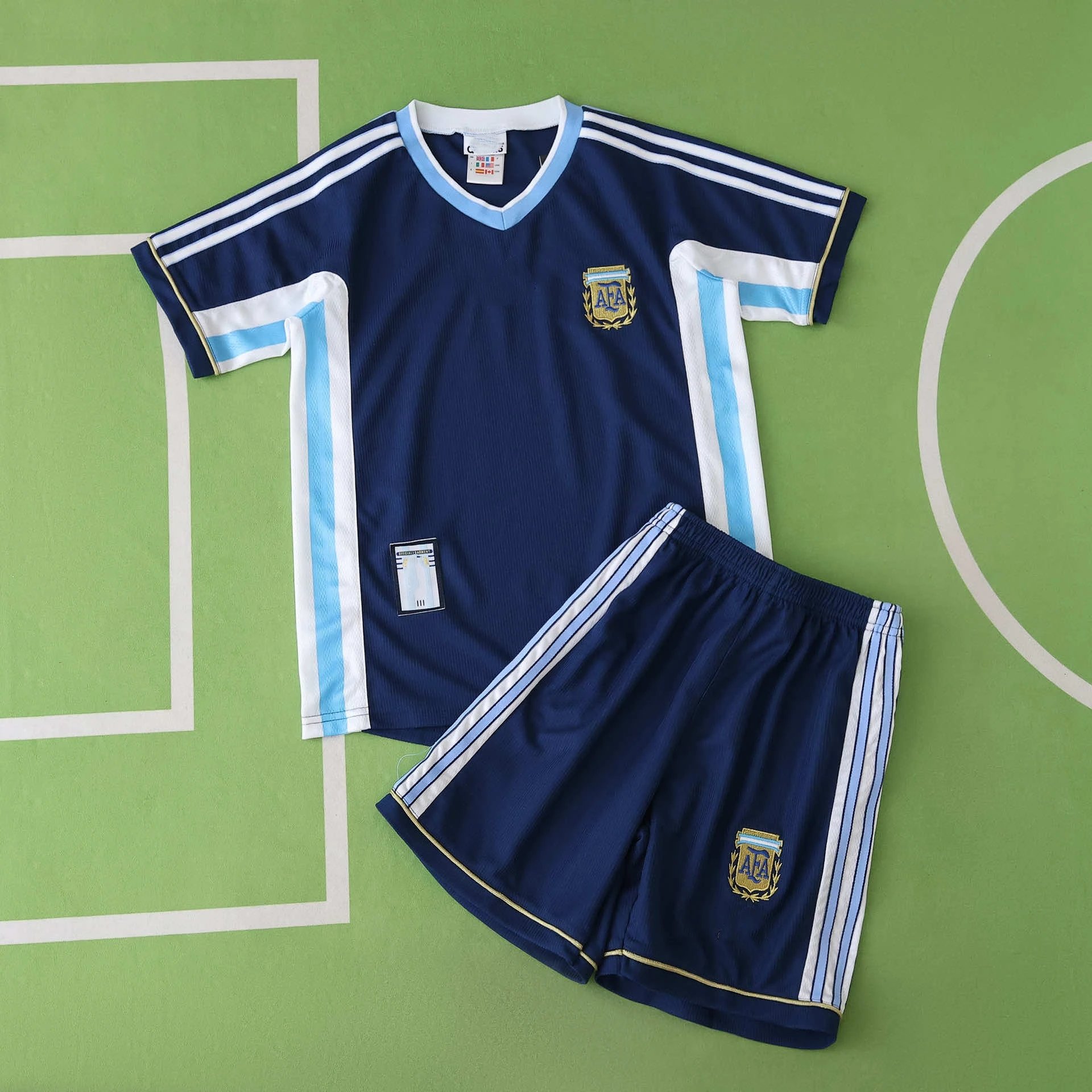 1998 Argentina Away Kids Jersey (Please note customization info in order remarks; messages do not count)