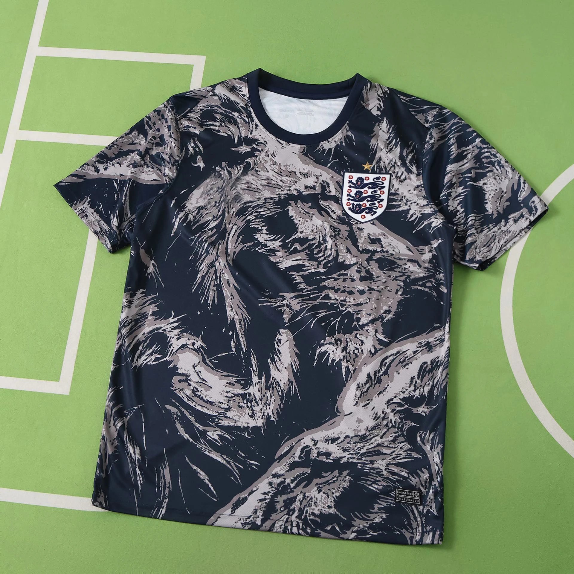 2627 England Black Training Shirt Thai Version