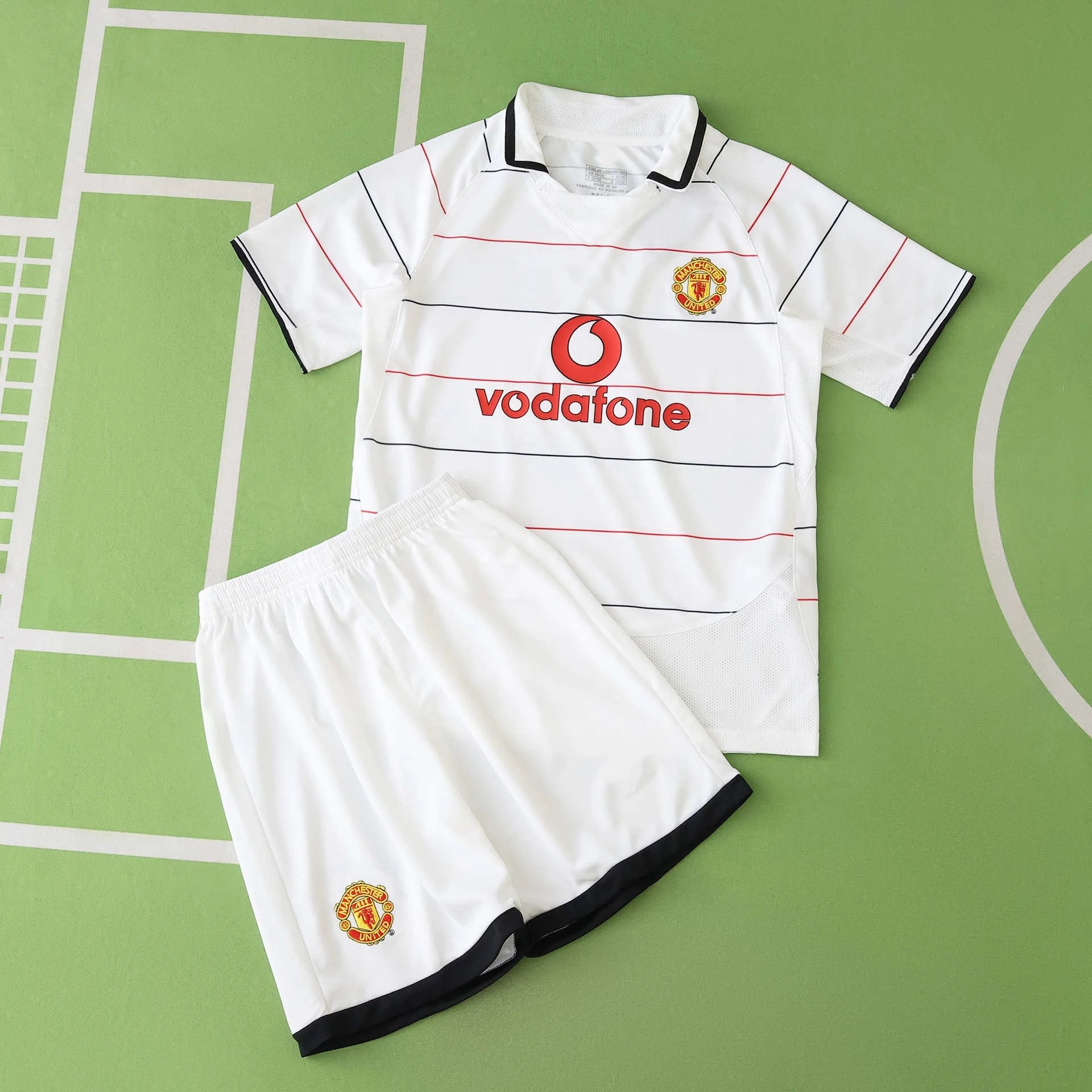 0305 Manchester United Away White Kids' Jersey (Please note customization info in order remarks; messages will not be counted)