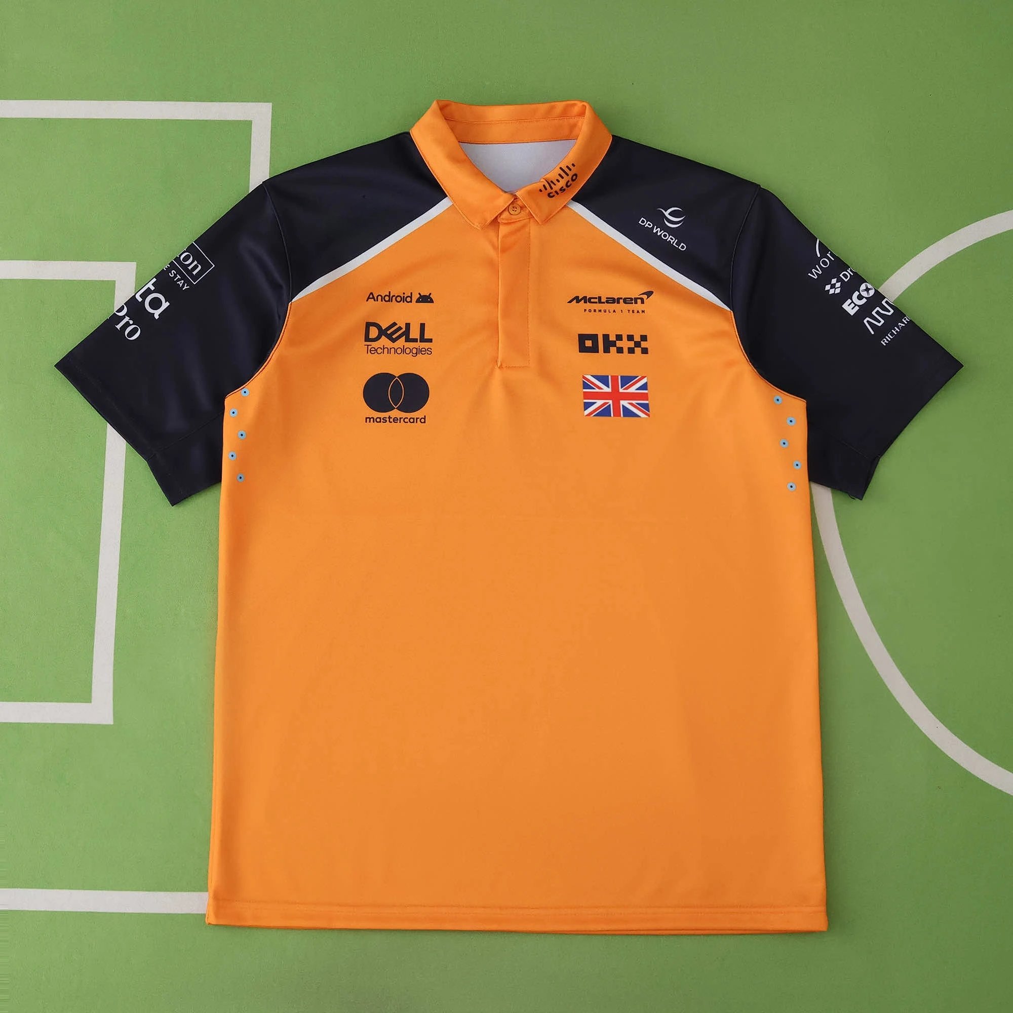F1 McLaren Racing Orange Polo Shirt No. 4 (Please note customization details when placing order, messages are not counted)