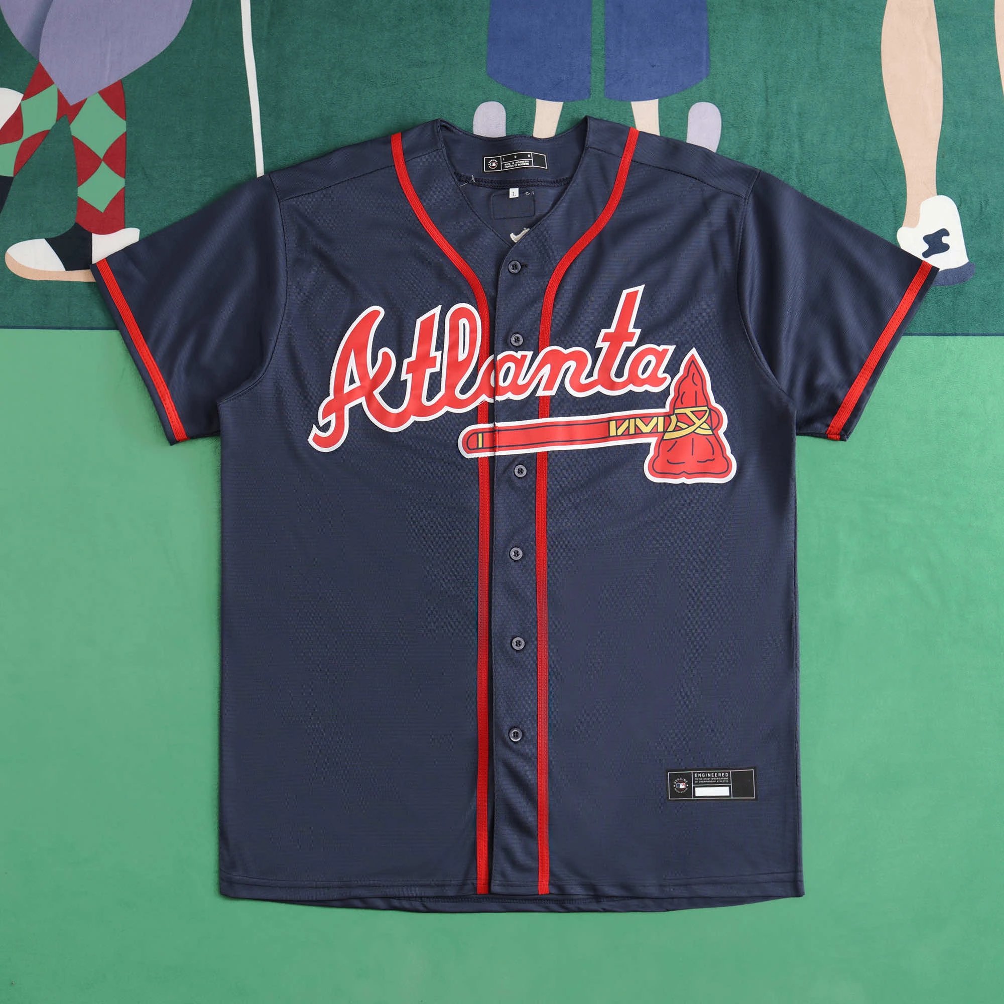 MLB Atlanta Braves Navy Blue 13NO (Please leave customization info in order notes, messages are not accepted)