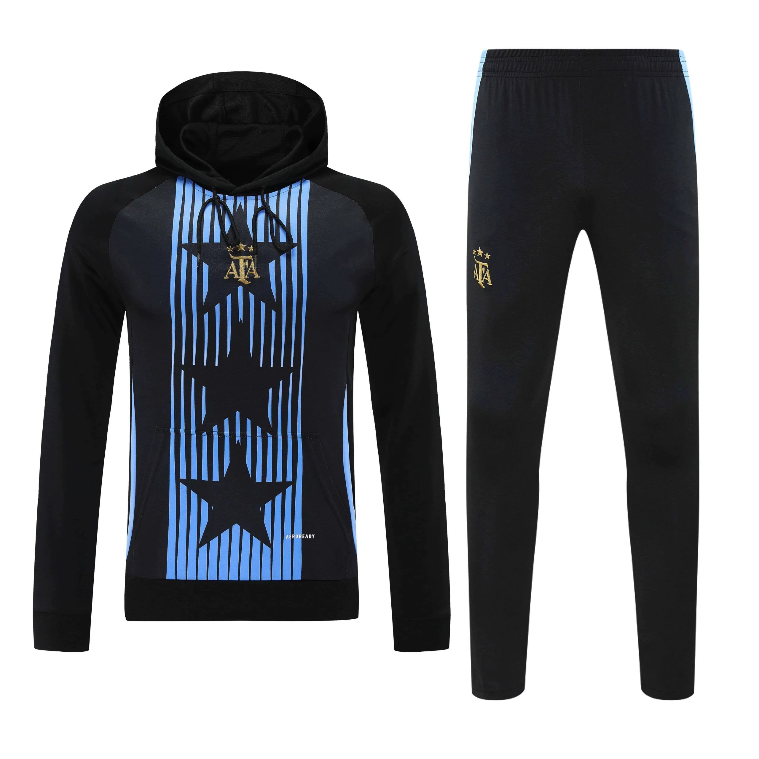 2526 Argentina Blue and Black Training Tracksuit Set (Please note customization info in order remarks, messages not accepted)