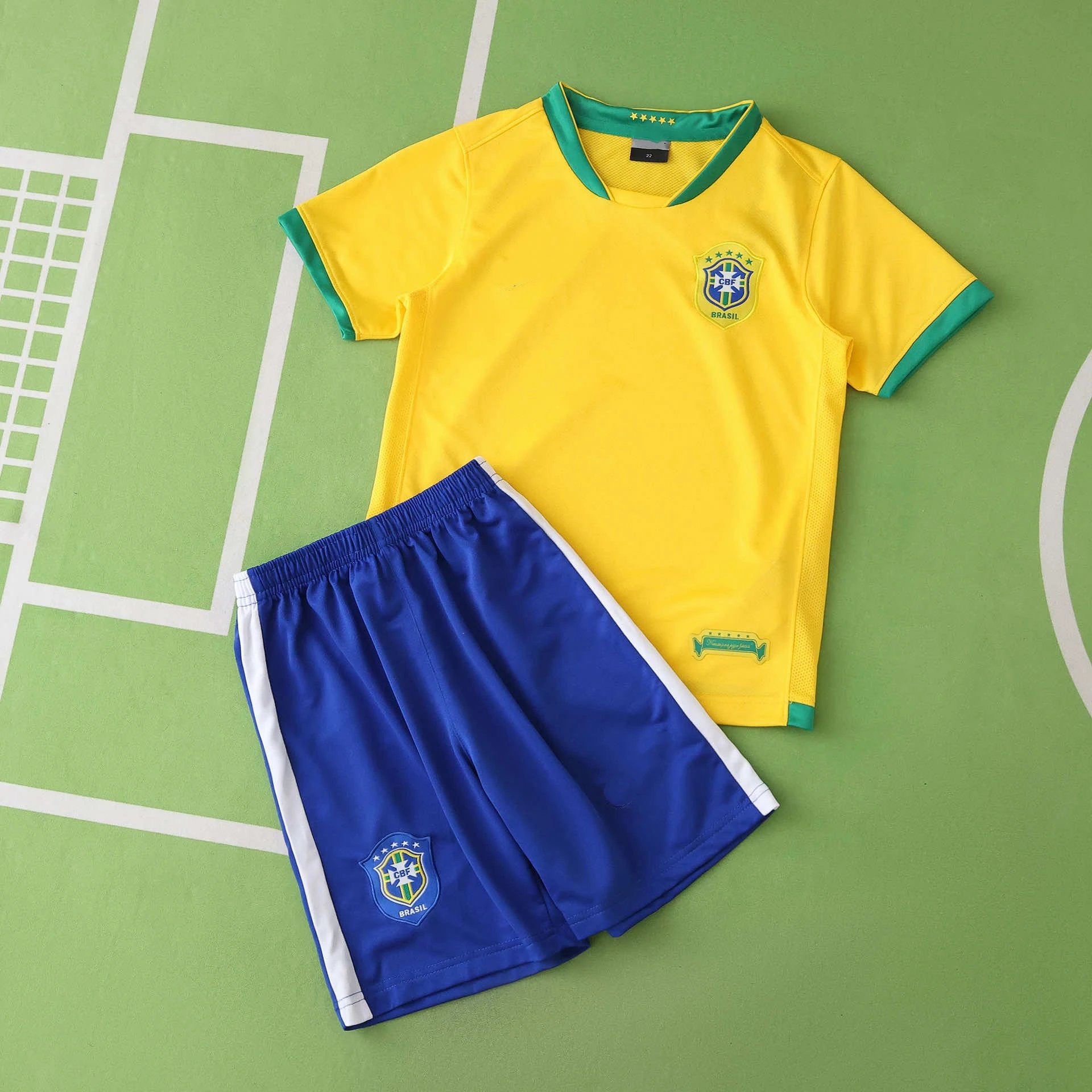 2006 Brazil Retro Kids Clothing (Please note customization info when placing order, messages are not counted)