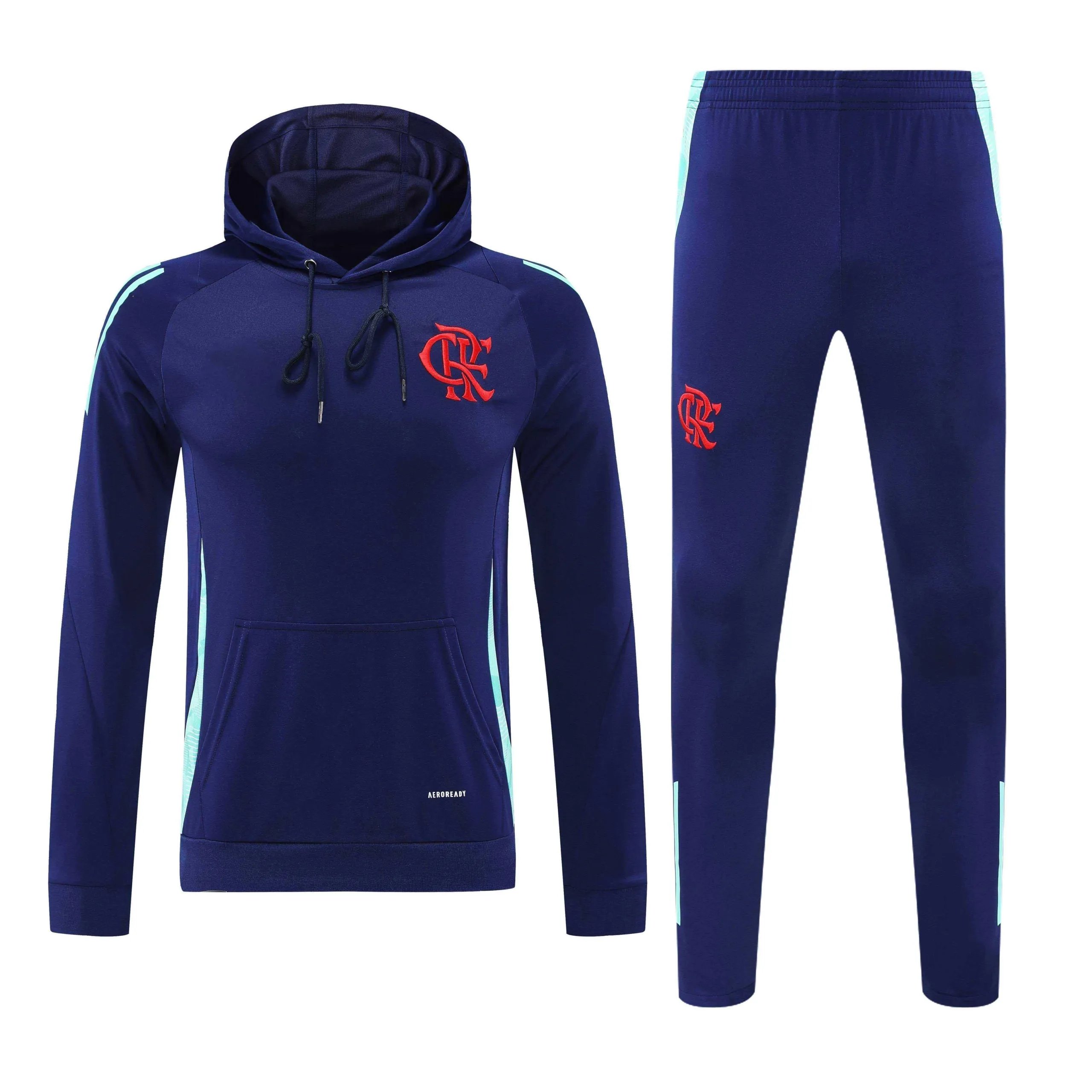 2526 Flamengo Navy Blue Hoodie Set (Please note customization info when placing order, messages are not counted)