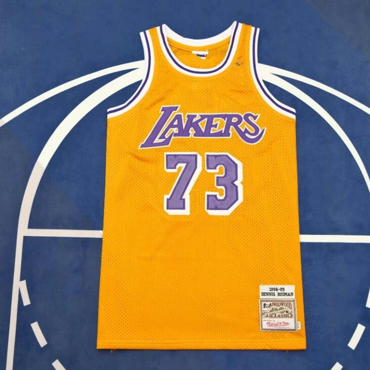 NBA Los Angeles Lakers 73# Rodman (For custom info, please leave a note when placing order; messages will not count)