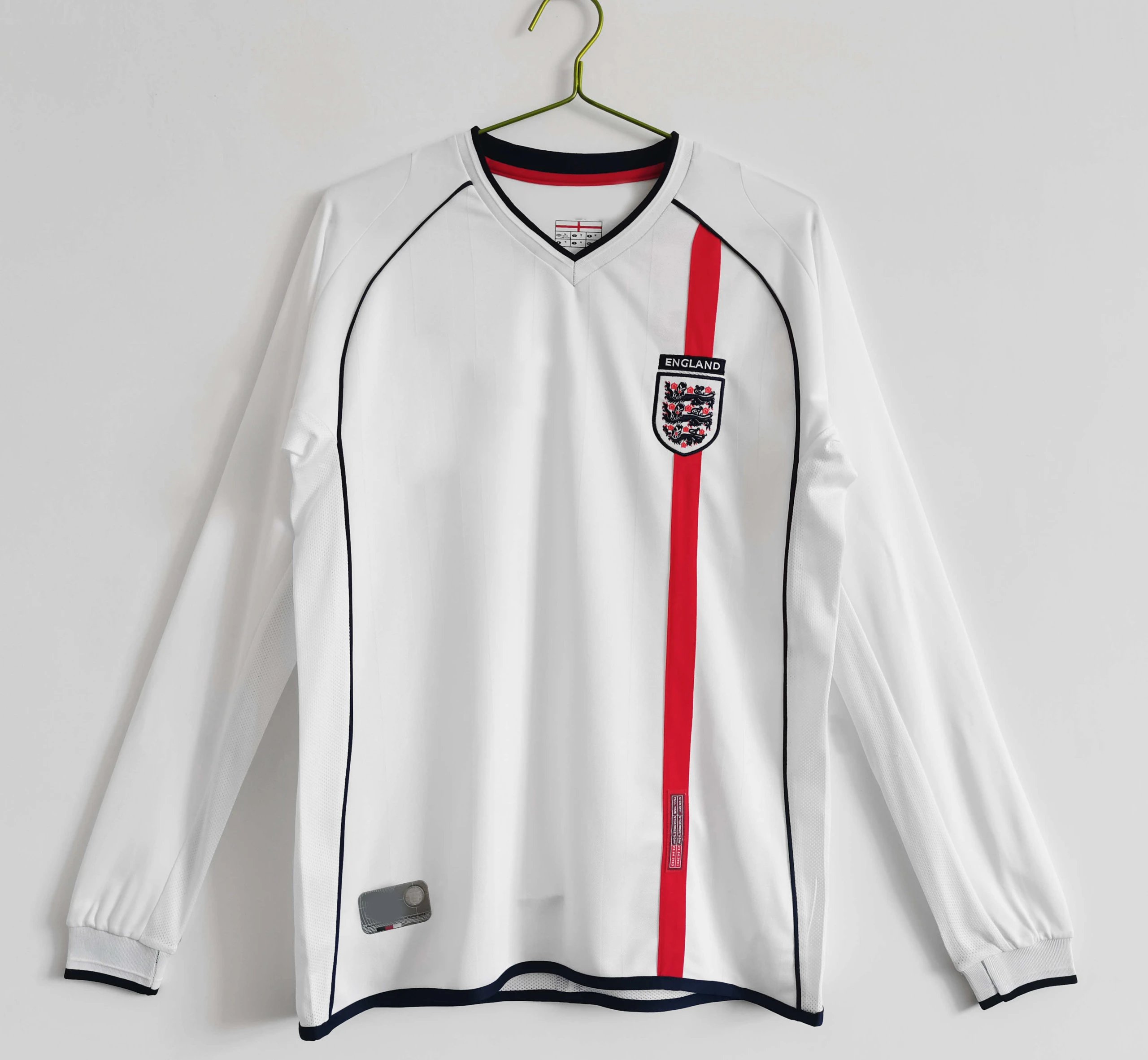 2002 England Home Long Sleeve Thai Version (Please leave customization info in order notes, messages will not be checked)