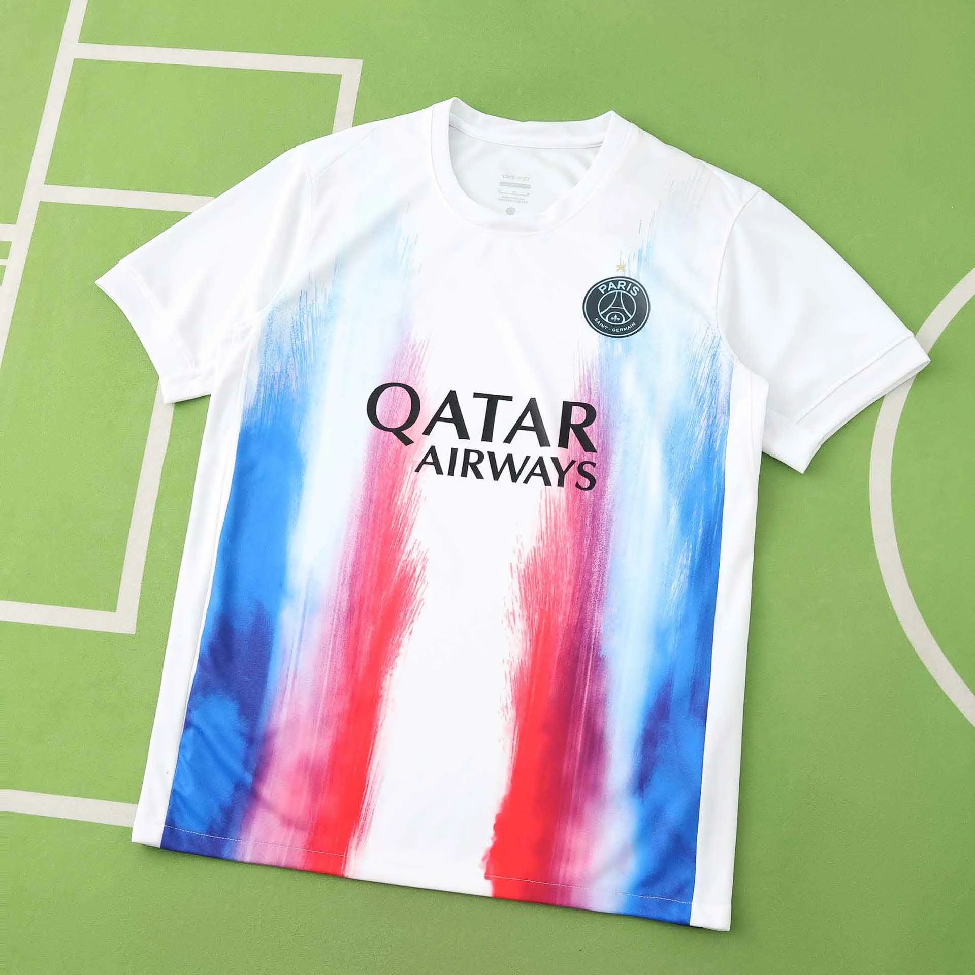 2526 Paris White Blue Red Training Kit Thai Version