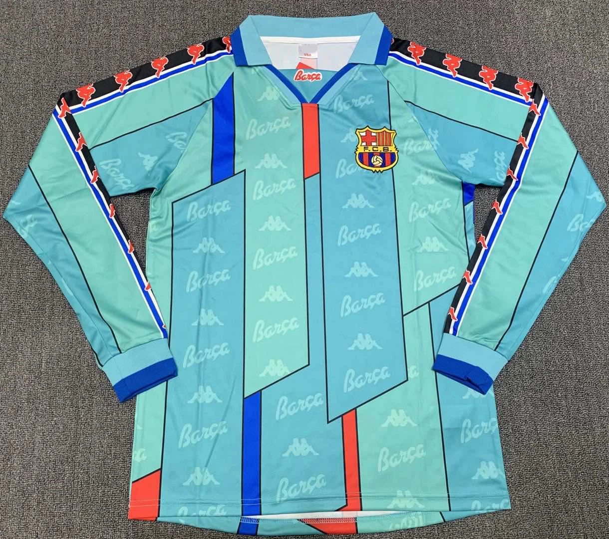 9697 Barcelona Away Long Sleeve Thai Version (Please note customization info when placing order, messages will not be checked)