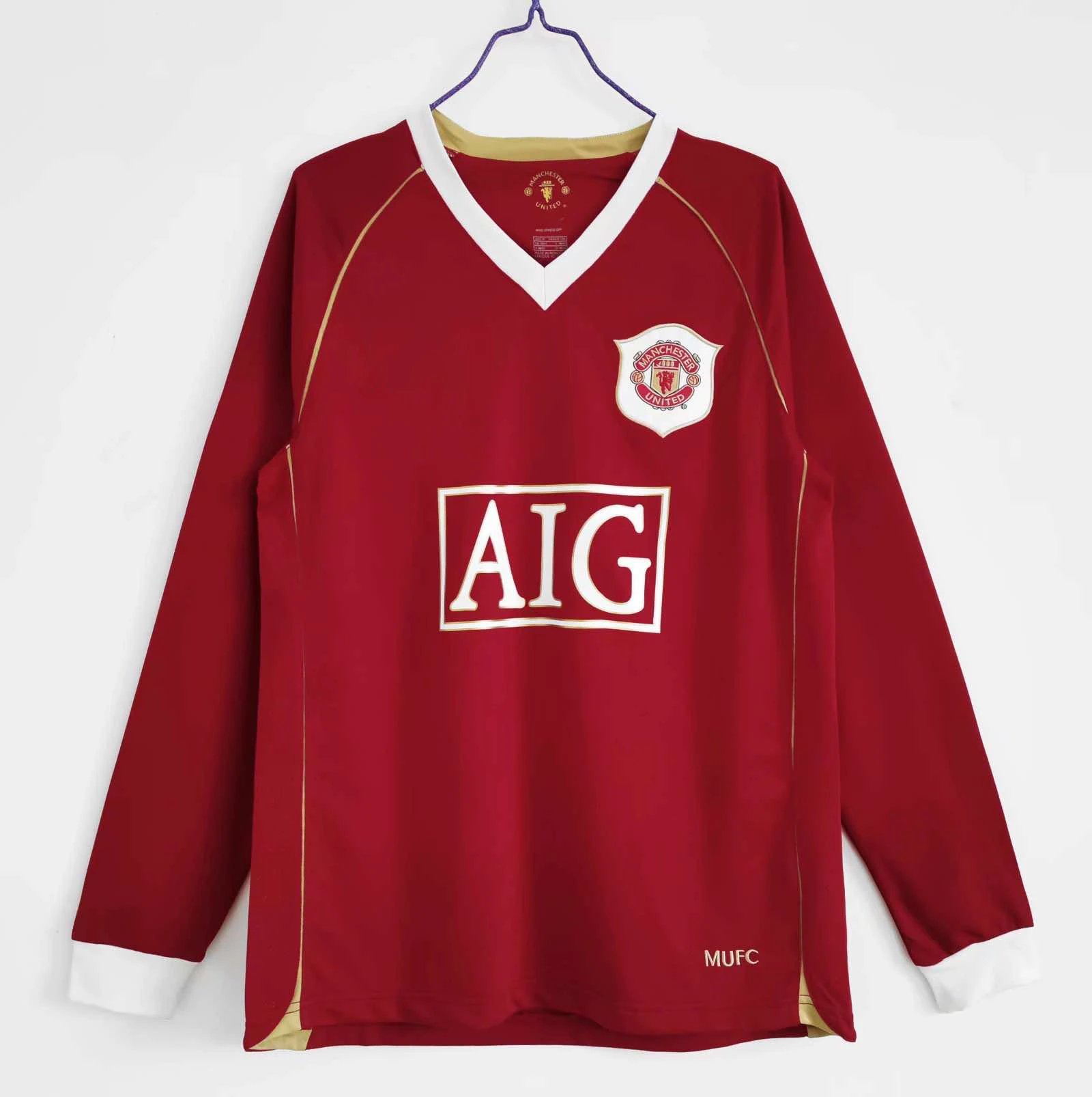 0607 Manchester United Home Long Sleeve Thai Version (Please leave customization details in the order notes. Messages will not be checked.)