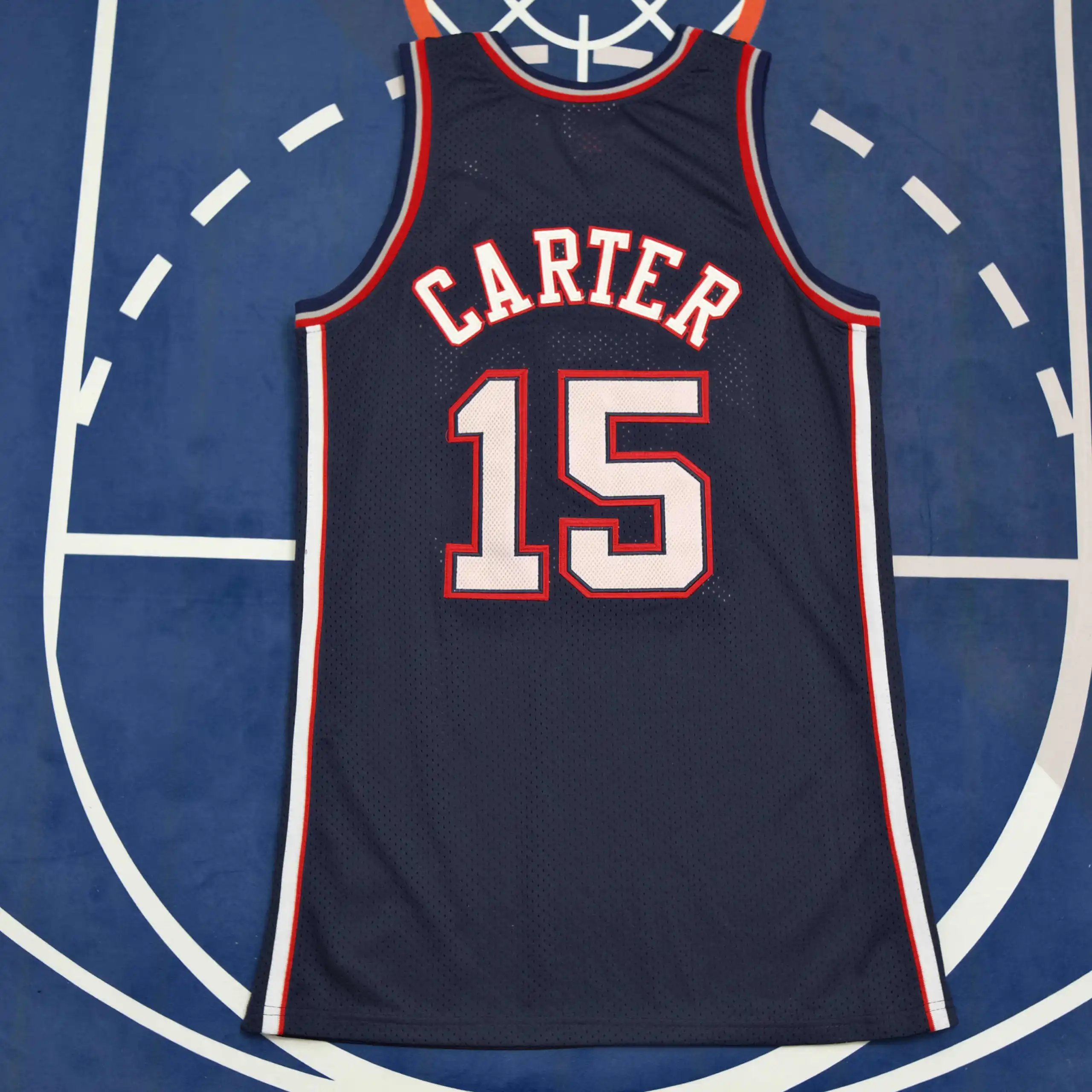 NBA New Jersey Nets 15# Carter (For customization info, please note it when placing your order; messages do not count)