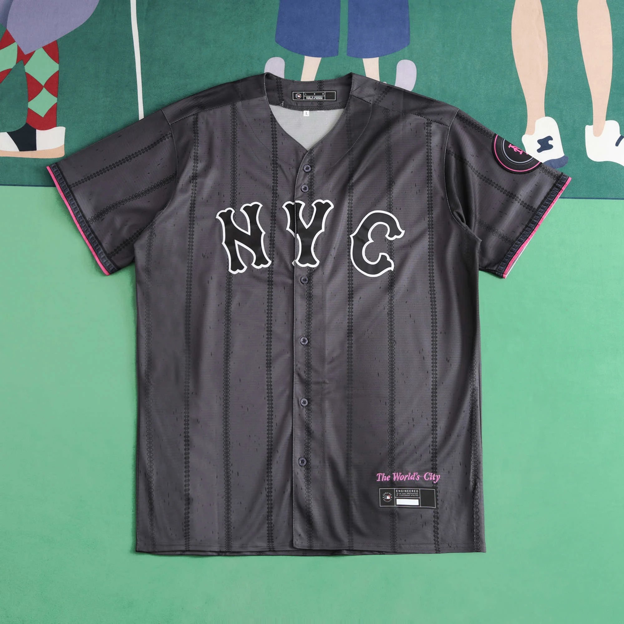 MLB New York Mets Dark Grey (Please note customization info when placing order, messages do not count)