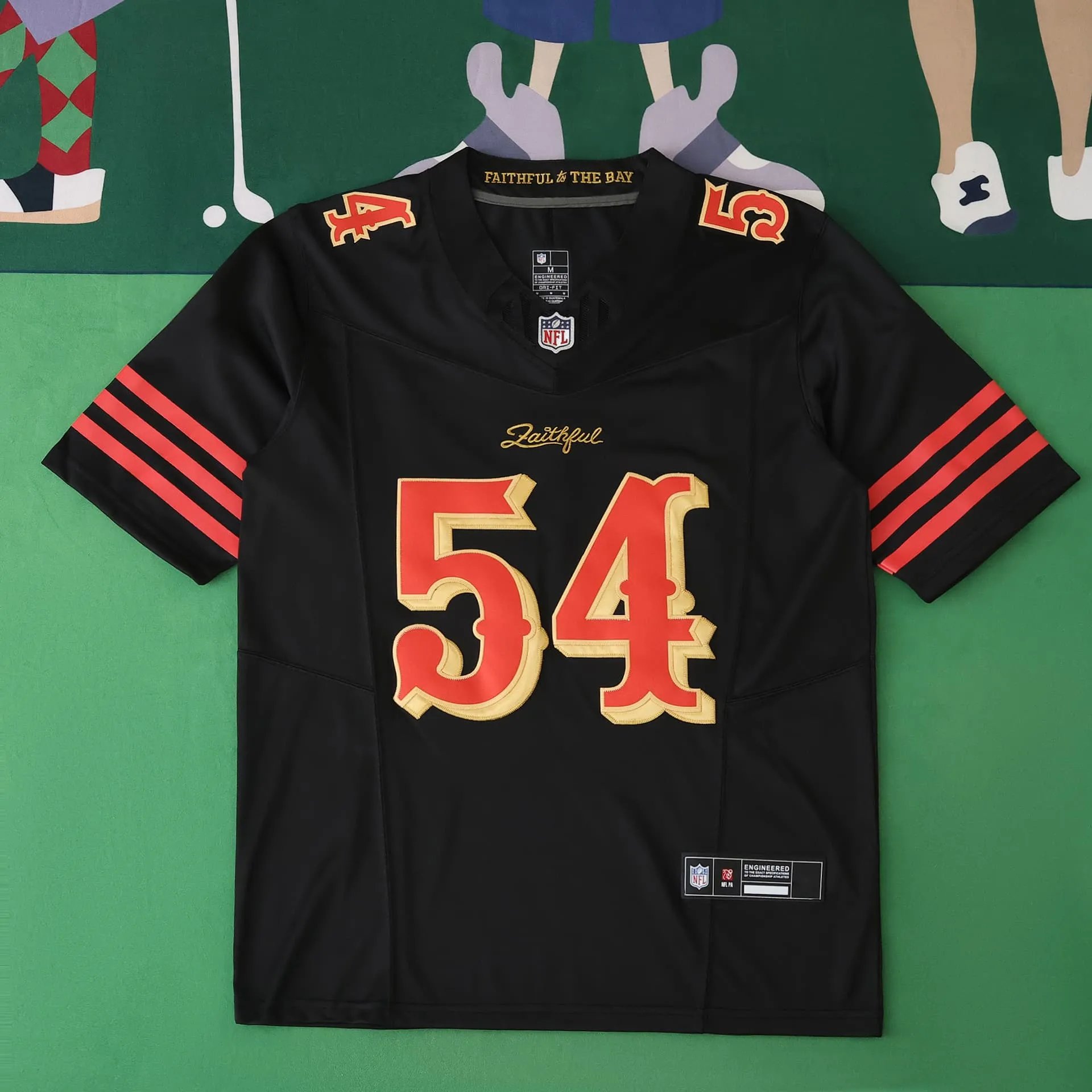 2025 NFL San Francisco Giants San Francisco 49ers 54# WARNER (For custom information, please leave a note when placing an order; sending a message does not count)