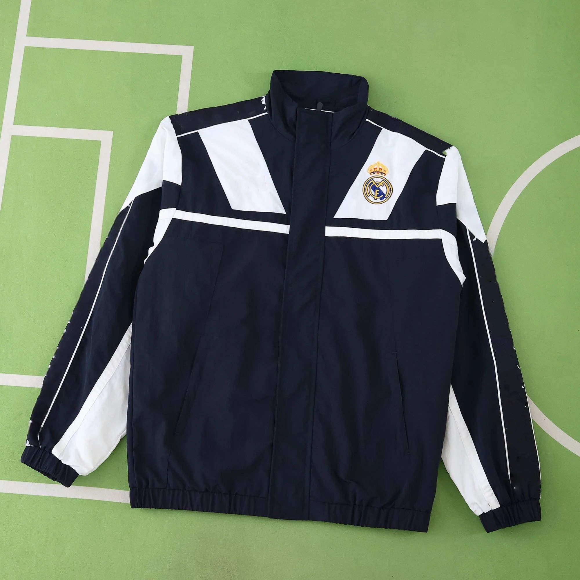 2526 Real Madrid Dark Blue Retro Windbreaker (Please leave customization details in order notes; messages are not counted)