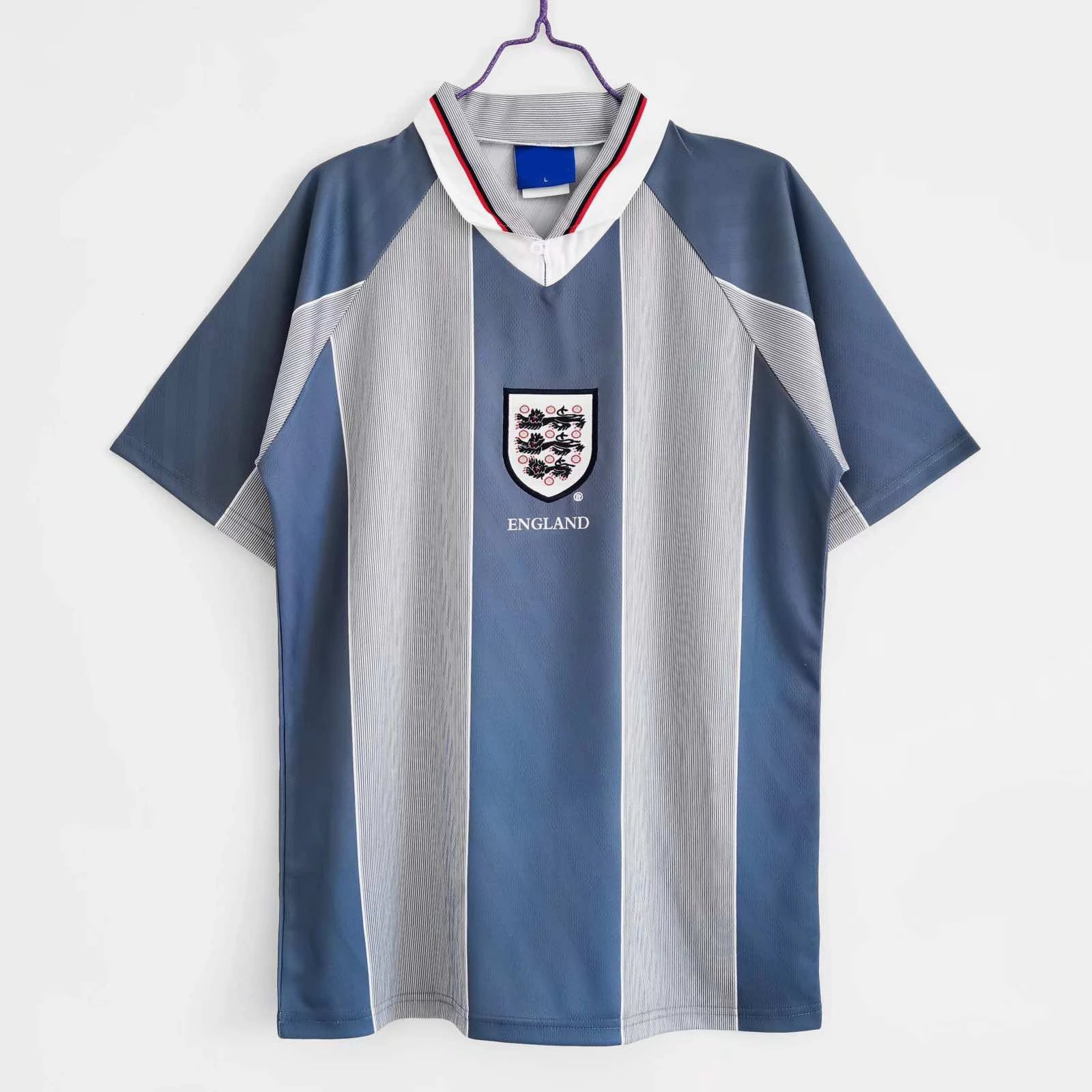 1996 England Away Jersey Thailand Version (Customization details must be noted at checkout; messages will not be reviewed)
