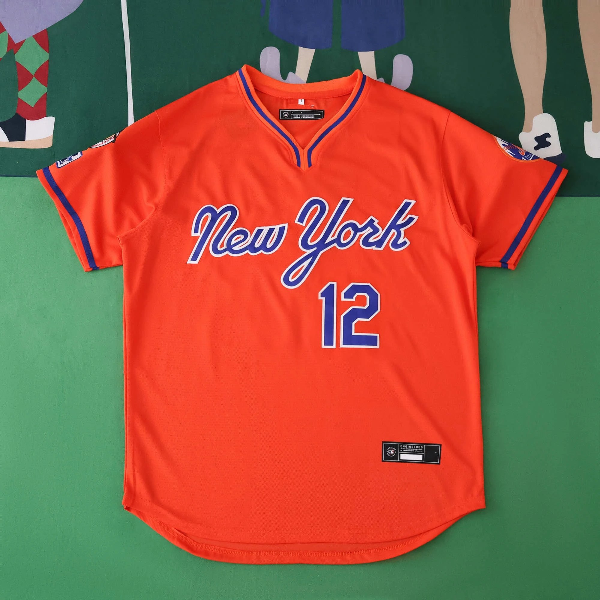 2025 MLB New York Mets 12# LINDOR Orange Jersey (Please note customization info when placing order, messages will not be counted)