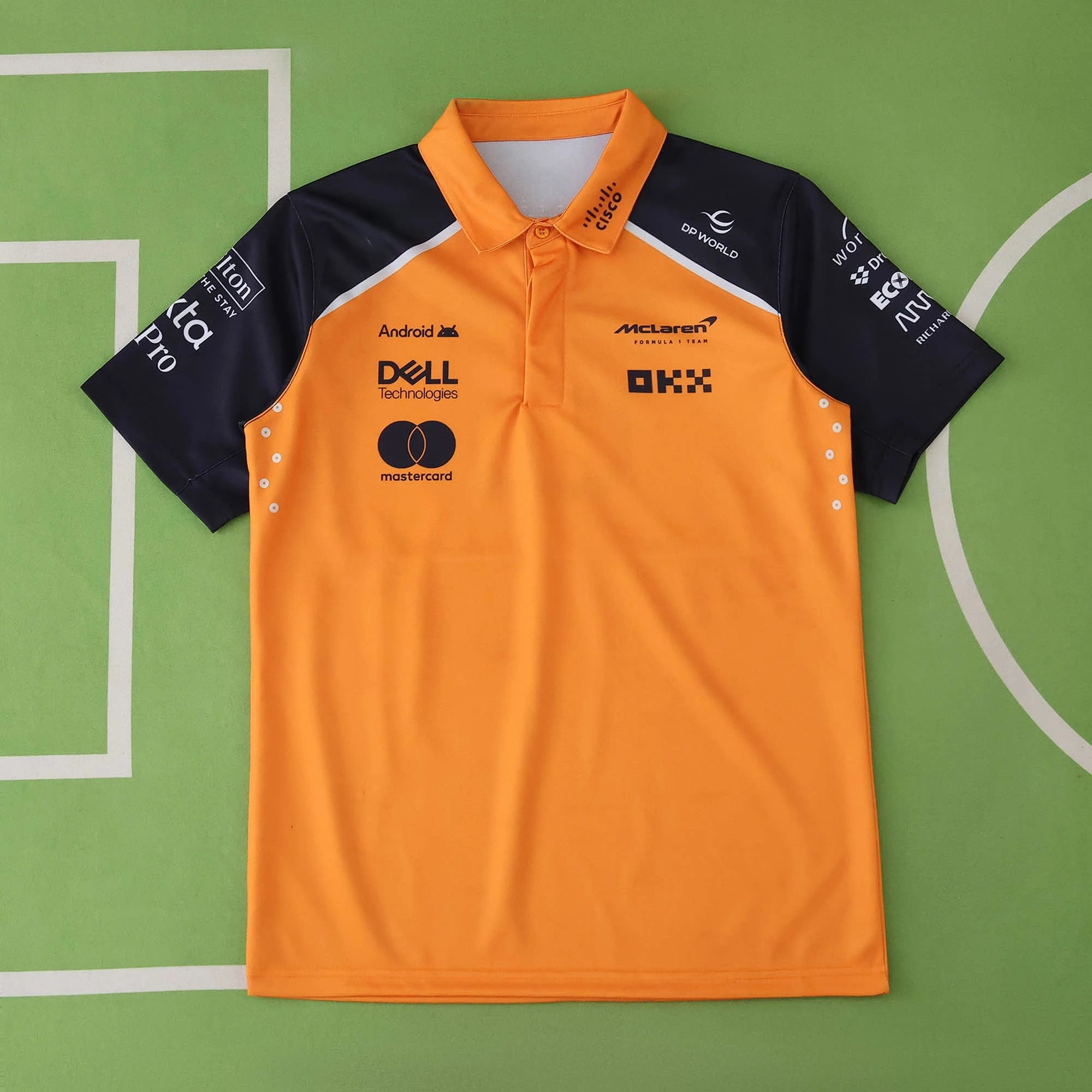 F1 McLaren Formula Racing Polo (Please note customization details when placing your order; messages are not counted)