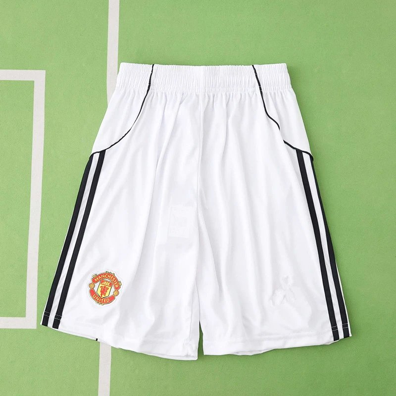 2526 Manchester United Home White Shorts (Please note customization details when placing order; messages not accepted)
