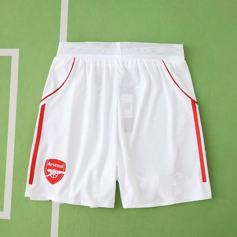 2025-26 Arsenal Home White Authentic Player Shorts (Customization info must be noted in the order; messages do not count)