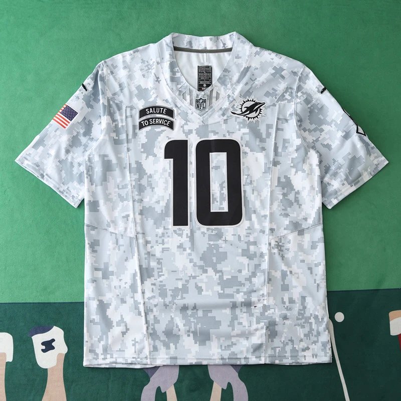 2024年NFL迈阿密海豚致敬版 10#HILL（定制信息请在下单时备注，发消息不算）