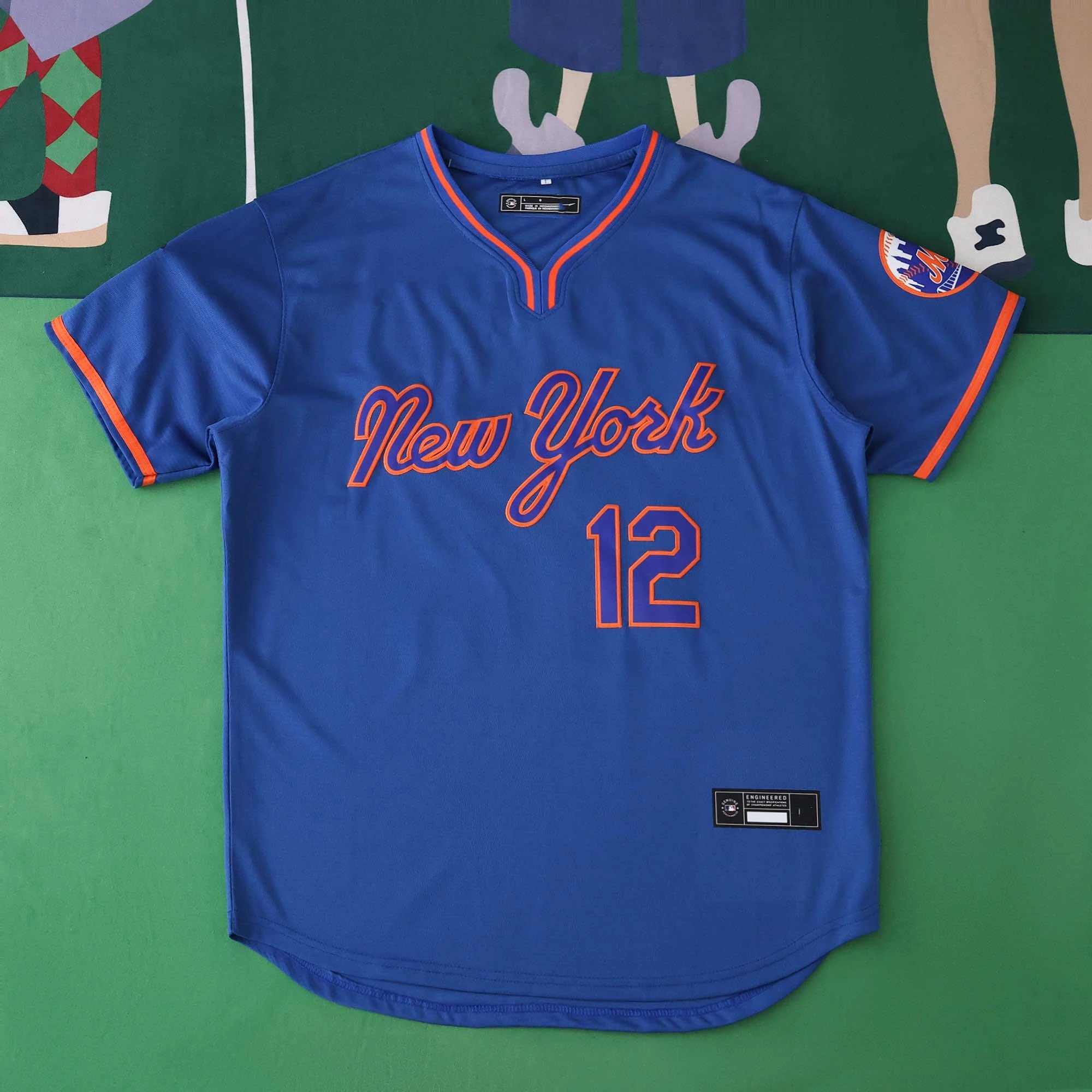 2025 MLB New York Mets 12# LINDOR Blue (For customization info, please leave a note when placing your order. Sending a message does not count)