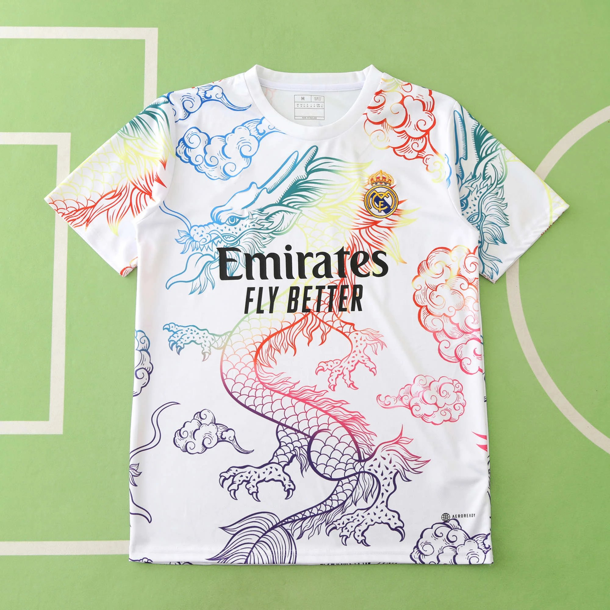 2425 Real Madrid White Colorful Dragon Thai Version (For customization, please leave a note when placing an order; do not send private messages)