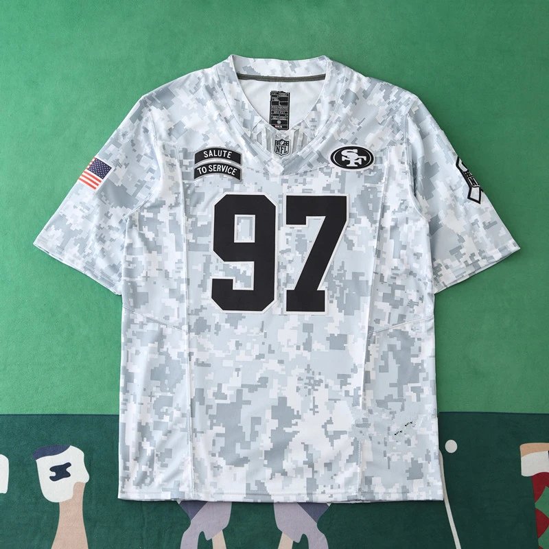 2024 NFL San Francisco 49ers Tribute Edition 97#HUTCHINSON (Please note customization details when placing order, messages will not be counted)