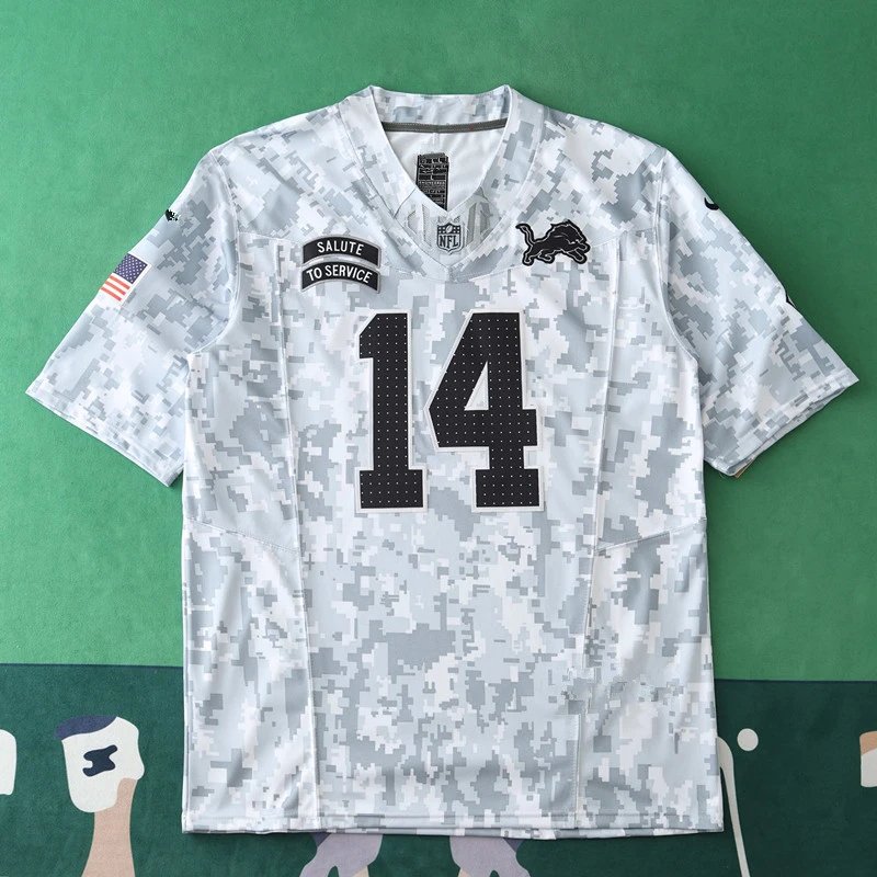 2024 NFL Detroit Lions Tribute Edition 14# STBROWN (Please note customization info when placing order, messaging does not count)